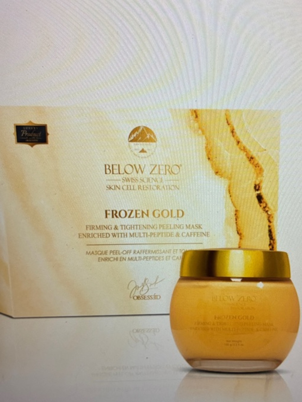 Below Zero Frozen Gold Firming Peel-Off Mask - Gold